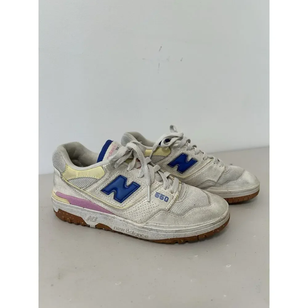 New Balance 550 Women’s Size 8.5 Pink White Blue‎ Shoes Sneakers